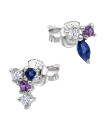 Beautiful Crystal Silver Stud Earring STS-7120